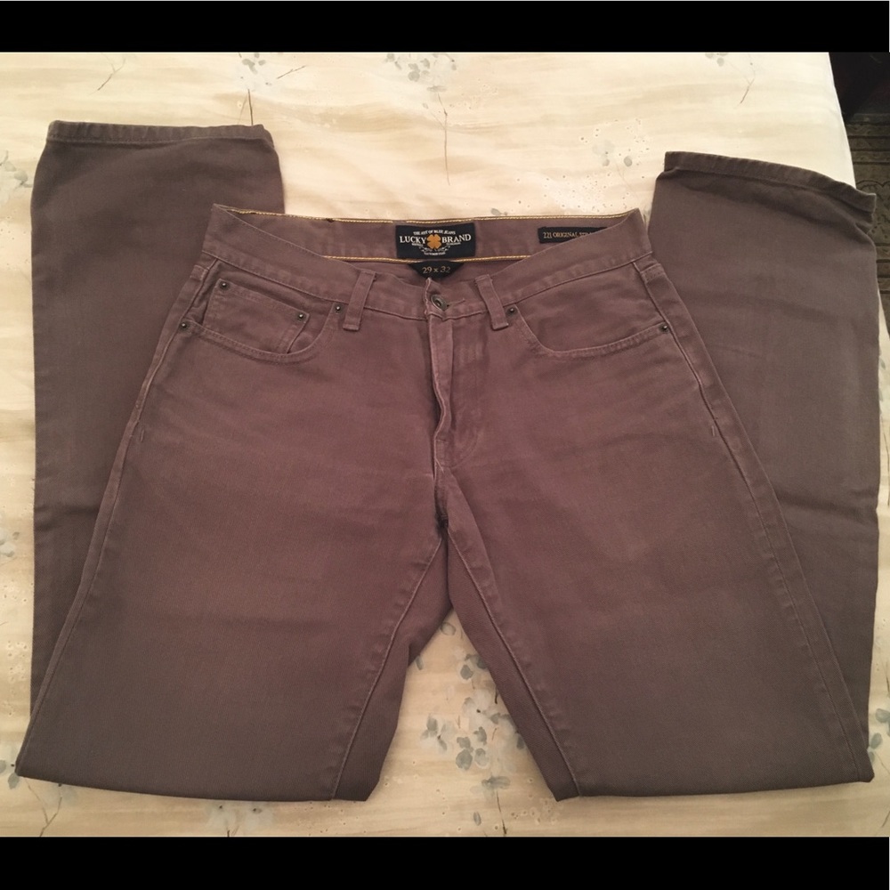 Lucky Brand 221 Orig Straight, 29x32, Gray/brown